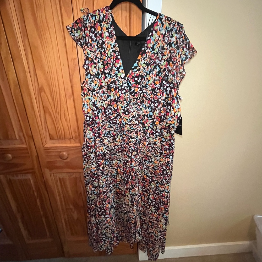 Tahari Floral Multicolor Women's Long Dress NWT